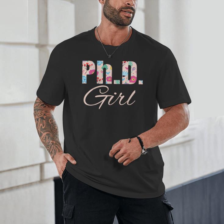 PhD Girl Doctorate Degree Graduation Women Her Psychology Unisex T-Shirt