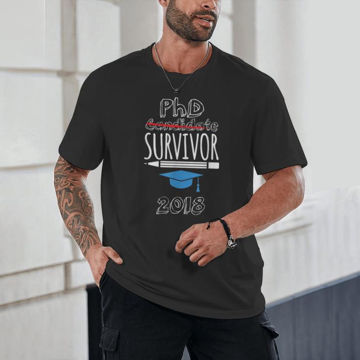 PhD Survivor 2018 Tshirt For PhD Graduates Graduation Gift Unisex T-Shirt