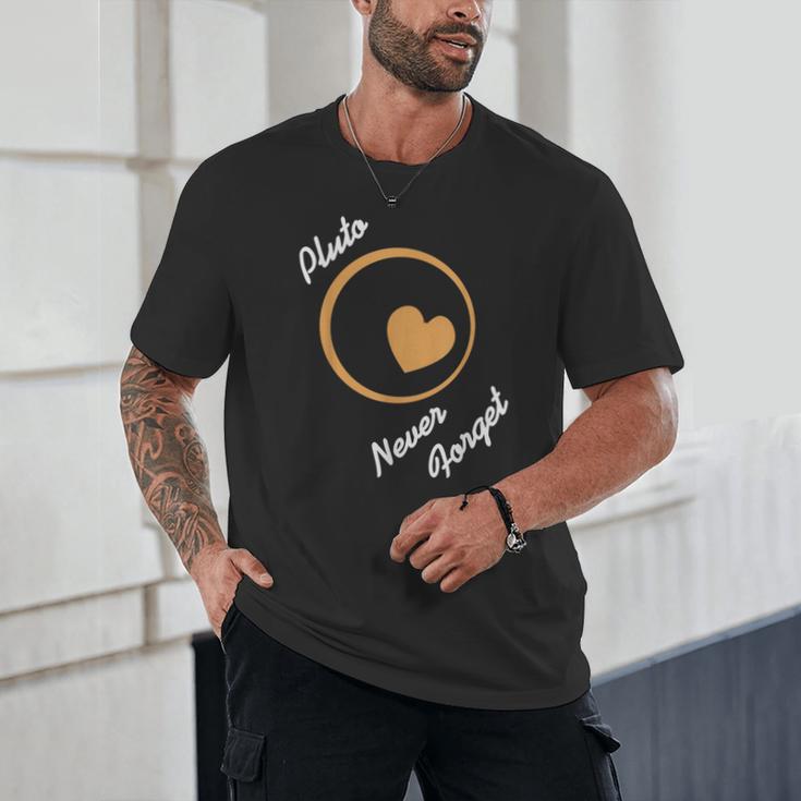 Pluto Never Forget Space Nostalgia Planetary Humor Unisex T-Shirt Pluto Never Forget Space Nostalgia Planetary Humor Unisex T-Shirt