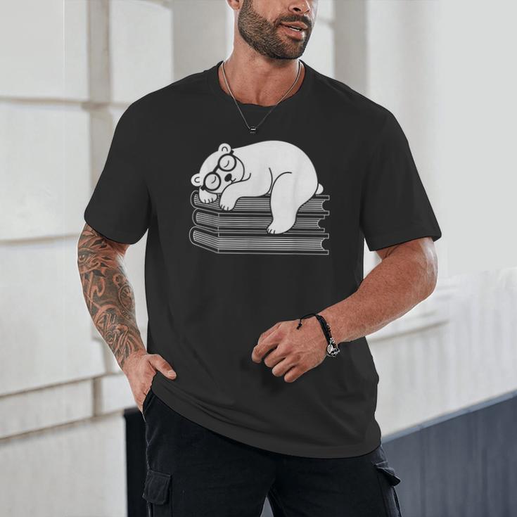Polar Bear Reading Book Pajama Sleep Unisex T-Shirt Polar Bear Reading Book Pajama Sleep Unisex T-Shirt