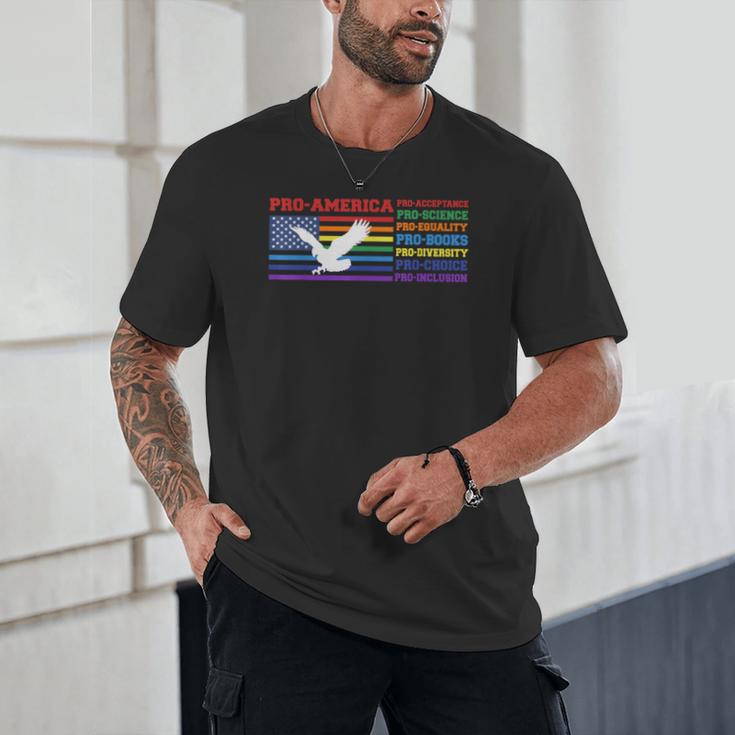 Pro America Pro Acceptance Pro Science Pro Equality Pro Book Unisex T-Shirt Pro America Pro Acceptance Pro Science Pro Equality Pro Book Unisex T-Shirt