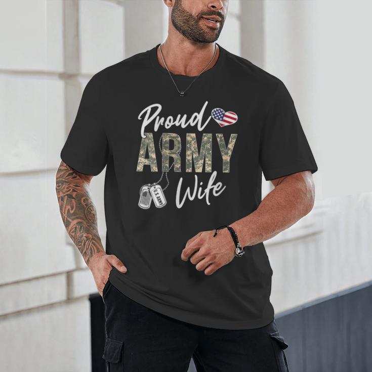 Proud Army Wife Army Graduation Wife US Army Wife Unisex T-Shirt