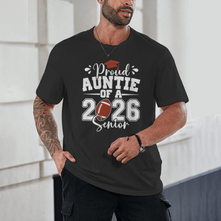 Proud Auntie Of A 2026 Senior Football Graduation Family Unisex T-Shirt