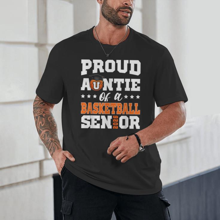 Proud Auntie Of a Basketball Senior 2026 Graduation Gifts Unisex T-Shirt