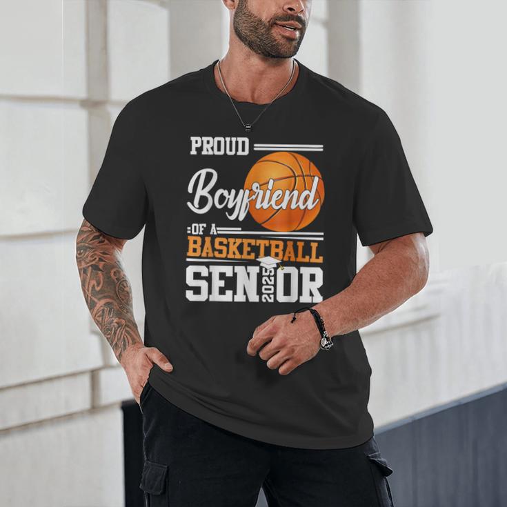 Proud Boyfriend Of A 2025 Senior Graduation Basketball Unisex T-Shirt