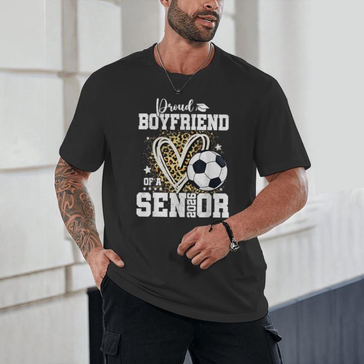 Proud Boyfriend Of A 2026 Senior Soccer Graduation Leopard Unisex T-Shirt