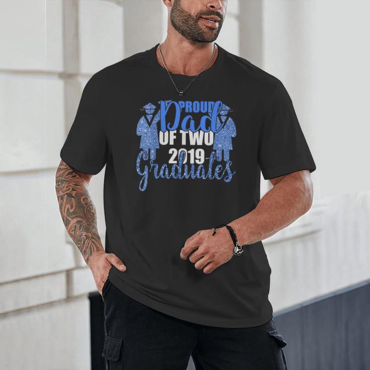 Proud Dad Of Two 2019 Graduates Twin Papa Graduation Unisex T-Shirt