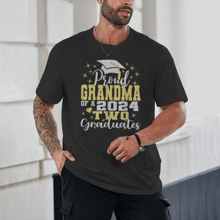 Proud Grandma Of Two 2024 Graduate Class 2024 Graduation Unisex T-Shirt