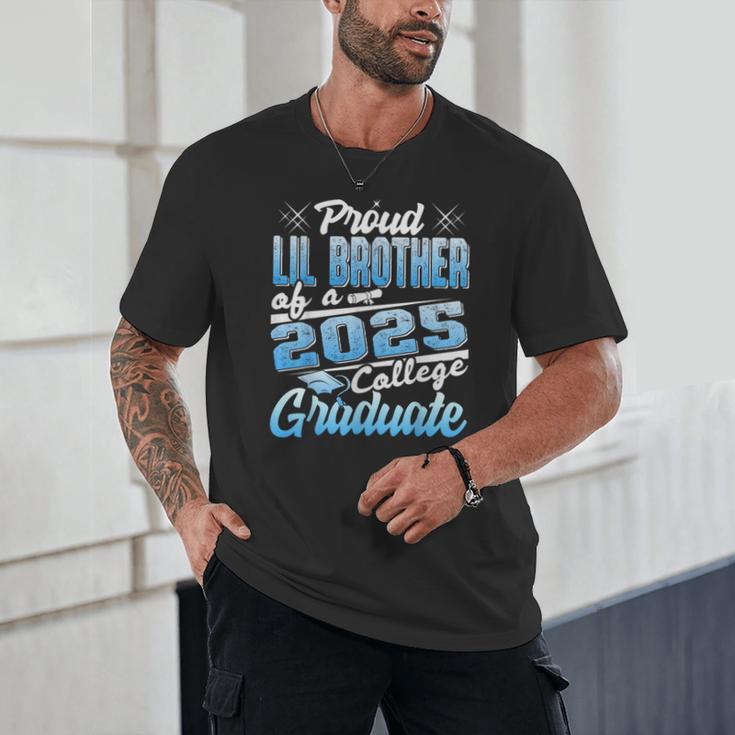 Proud Lil Brother Of 2025 Graduate College Shirt Graduation Unisex T-Shirt