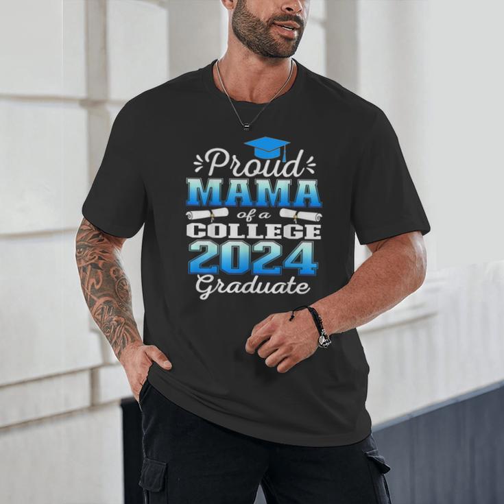 Proud Mama Of 2024 College Graduate Family 24 Graduation Unisex T-Shirt