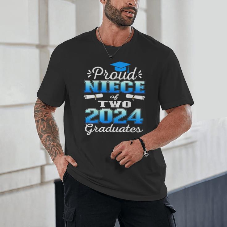 Proud Niece Of Two 2024 Graduate Class 2024 Graduation Unisex T-Shirt