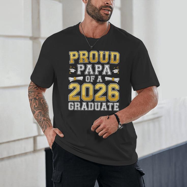 Proud Papa Of A 2026 Graduate Shirt Class Of 2026 Graduation Unisex T-Shirt