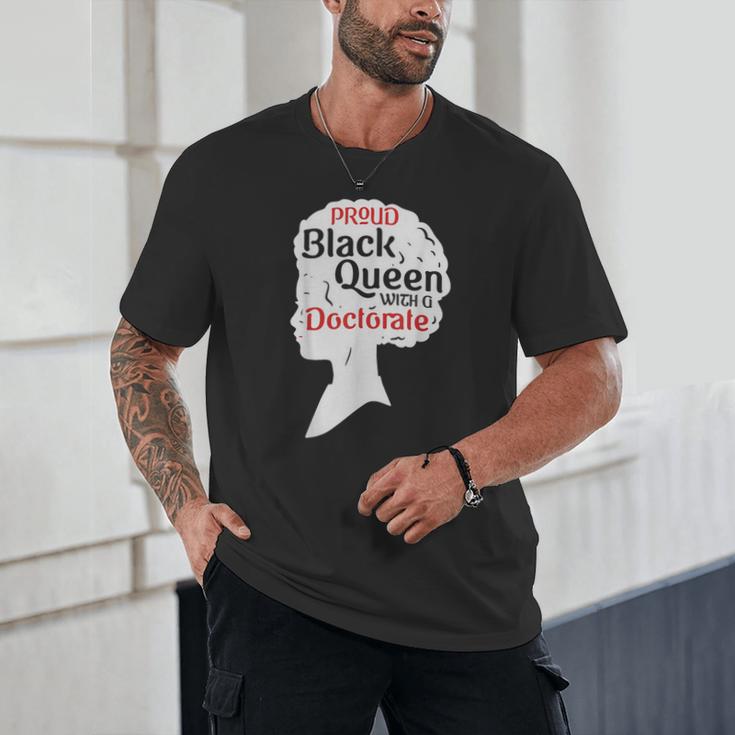Proud Queen Shirt PhD Graduation Afro Doctorate Unisex T-Shirt