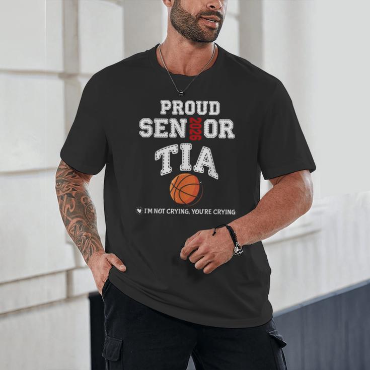 Proud Senior Tia 2026 Graduation Basketball Player Unisex T-Shirt