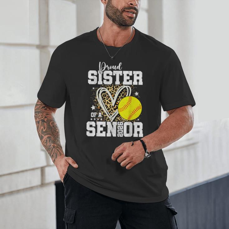 Proud Sister Of A 2026 Senior Softball Graduation Leopard Unisex T-Shirt