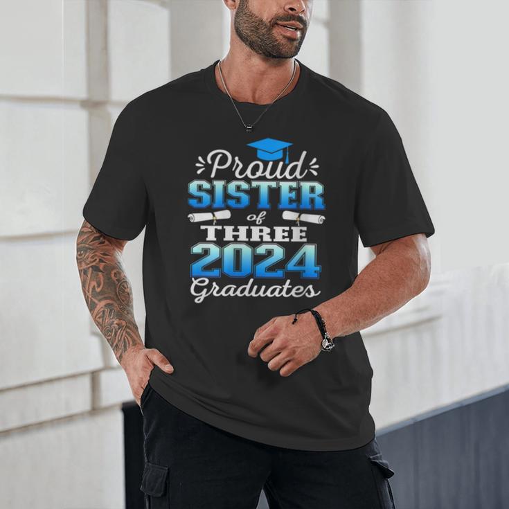 Proud Sister Of Three 2024 Graduate 23 Class Graduation Unisex T-Shirt