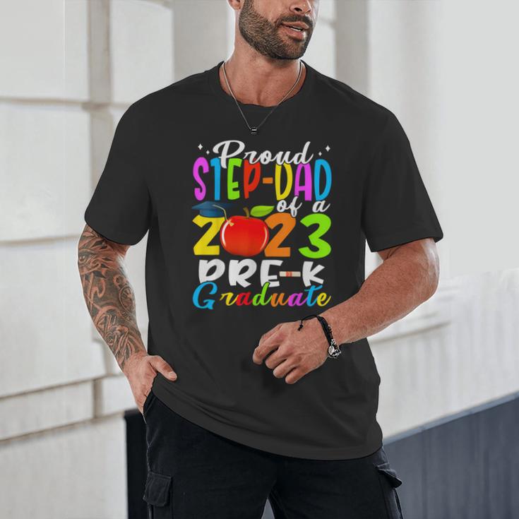 Proud Step-Dad Of 2023 Pre-K Graduate Fathers Day Graduation Unisex T-Shirt