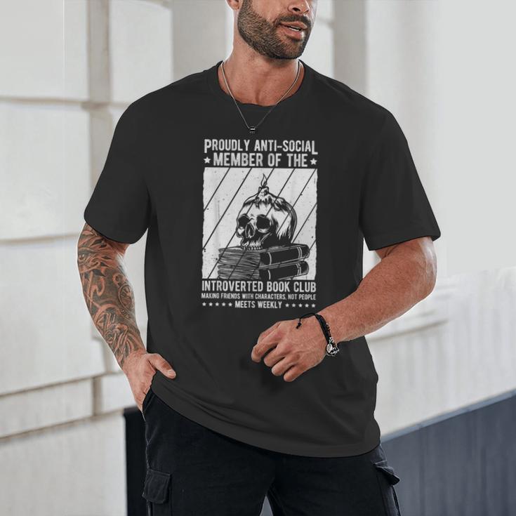 PROUDLY ANTI-SOCIAL MEMBER OF THE Introverted Book Club Unisex T-Shirt