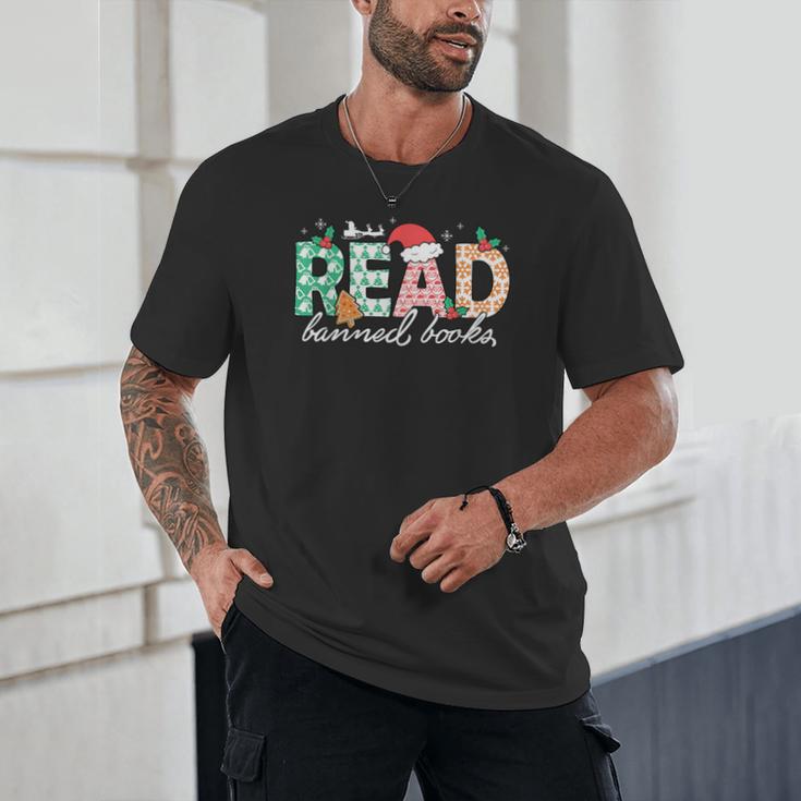 Read Banned Books Christmas Holiday Unisex T-Shirt