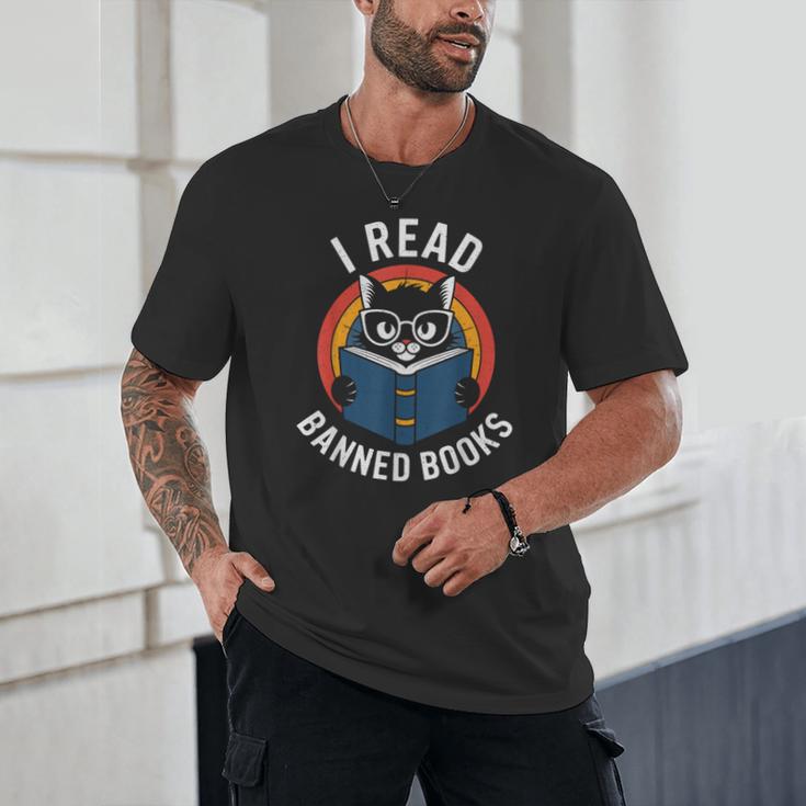 I Read Banned Books For Men Women Cat Banned Books Unisex T-Shirt