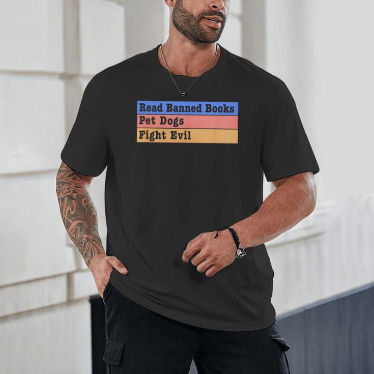 Read Banned Books Pet Dogs Fight Evil Unisex T-Shirt