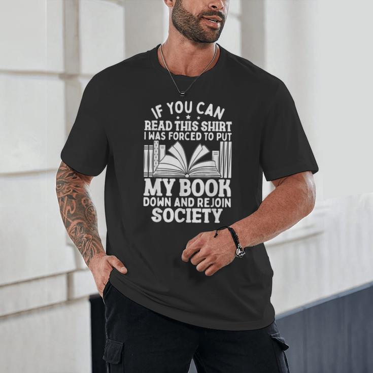 If You Can Read This For Book Lovers Reading Unisex T-Shirt