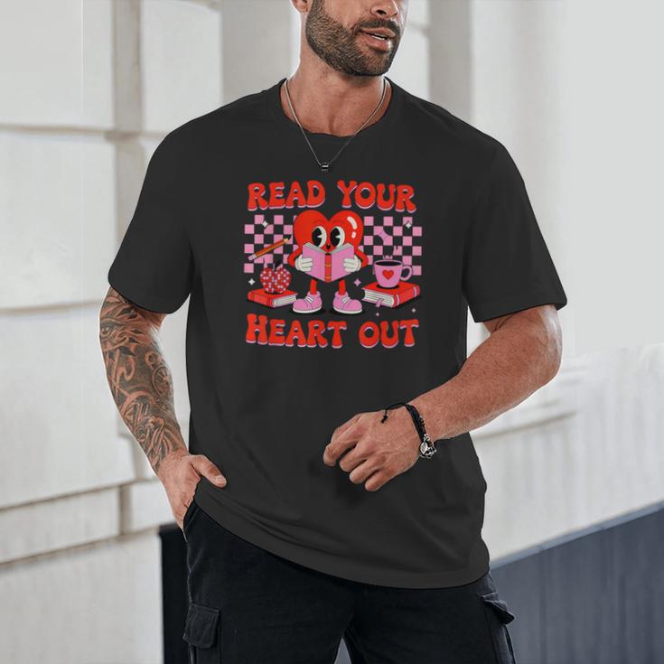 Read Your Heart Out Valentine Reading Book Kid Teacher Unisex T-Shirt
