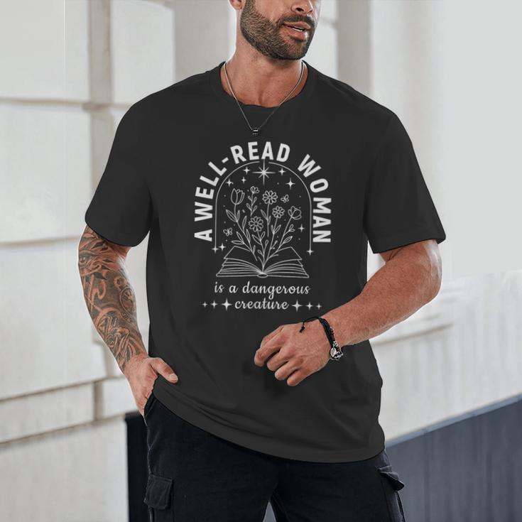 A Well Read Woman Book Lover Literary Quote Unisex T-Shirt