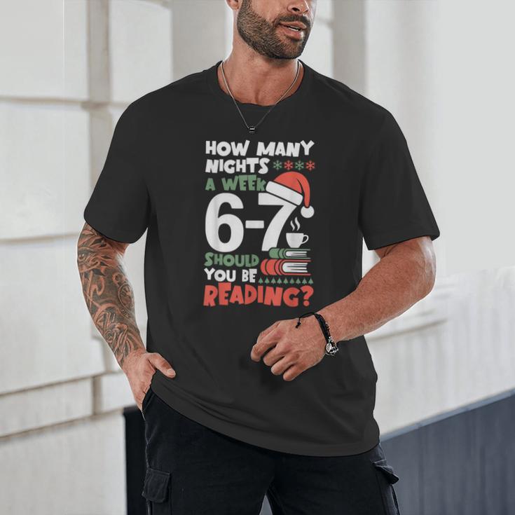 Reading 67 Meme English Teacher Christmas Book Lover Unisex T-Shirt