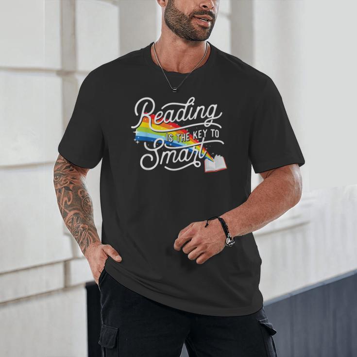 Reading Is The Key To Smart Book Lover Bookworm Reader Unisex T-Shirt