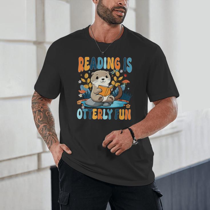Reading Is Otterly Fun Sea Otter Book Lover Bookworm Unisex T-Shirt Reading Is Otterly Fun Sea Otter Book Lover Bookworm Unisex T-Shirt