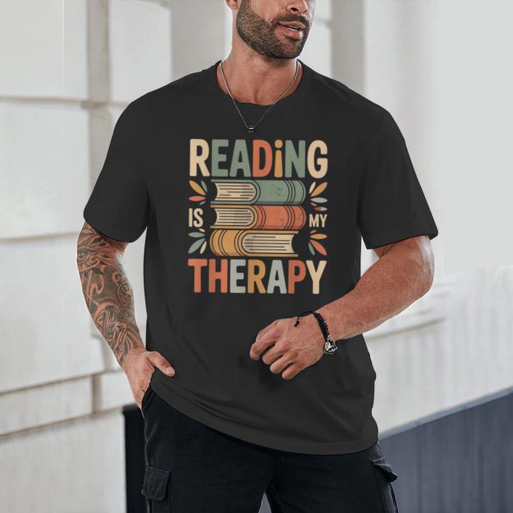 Reading Is My Therapy Book Lover Unisex T-Shirt
