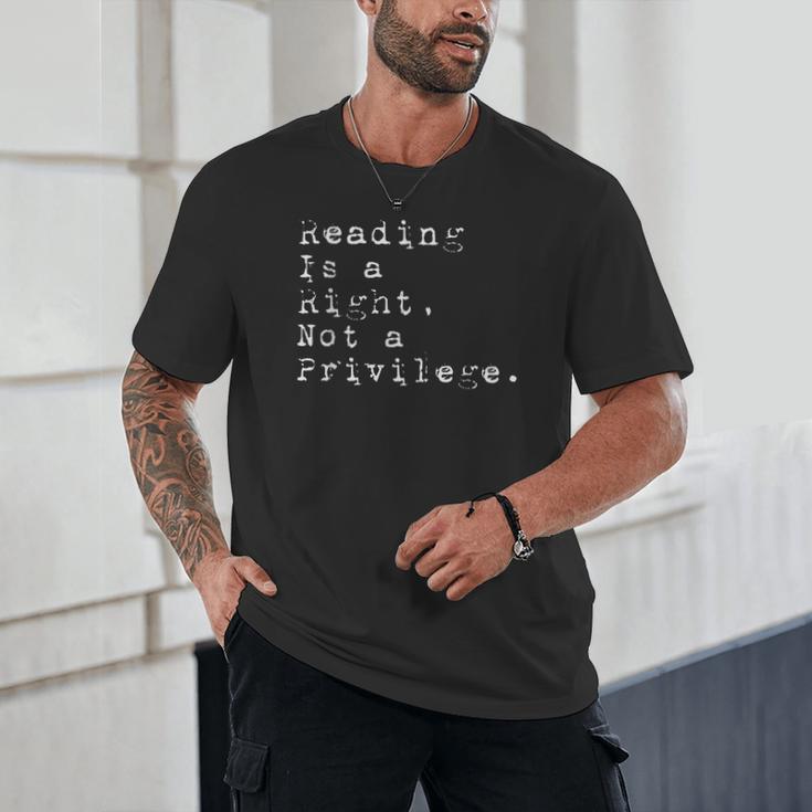 Reading Is a Right Not a Privilege Banned Books Unisex T-Shirt