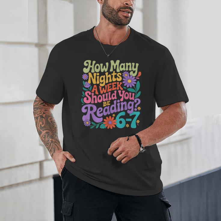 Reading Six Seven Meme Book Lover 67 Teacher 6 7 Unisex T-Shirt
