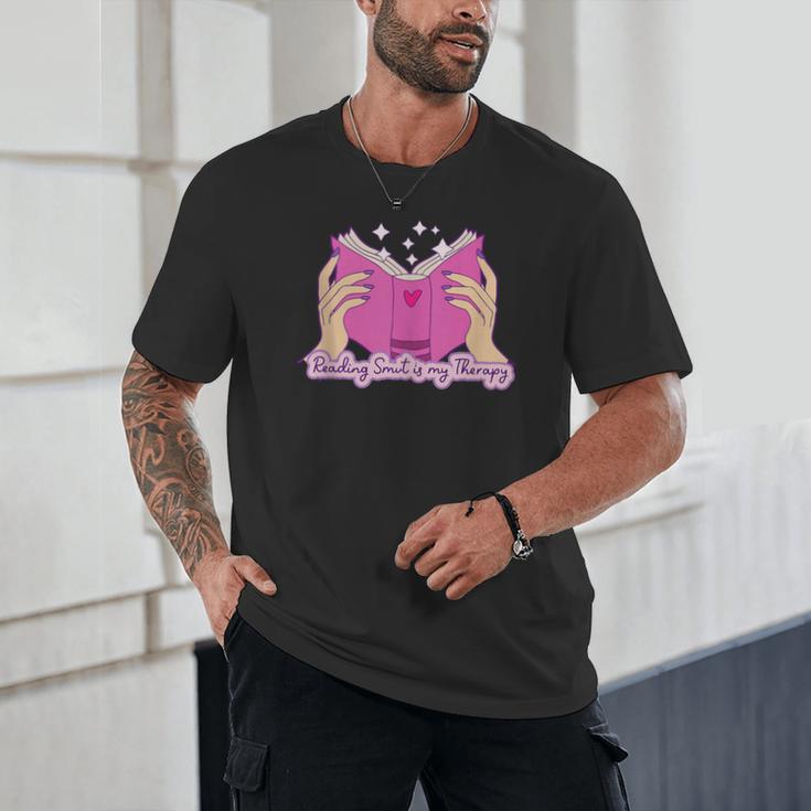 Reading Smut Is My Therapy Romance Book Reader Humor Unisex T-Shirt
