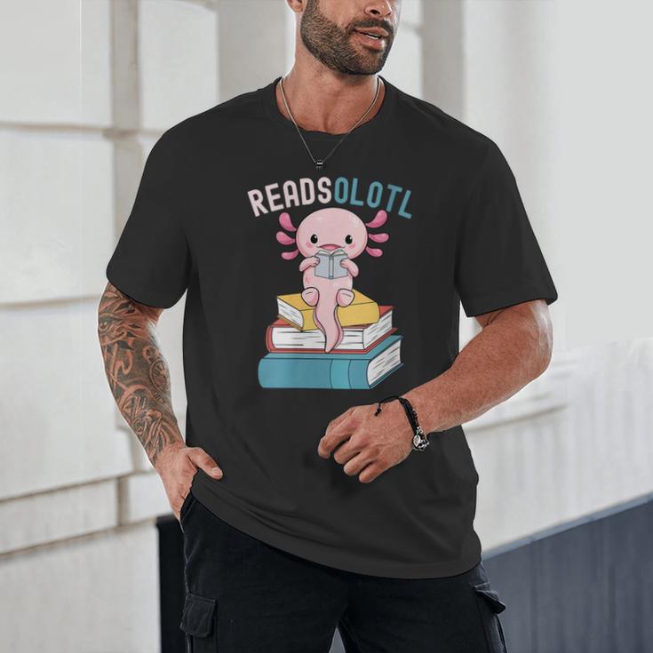 Reads Alotl Shirt Kids Readsolotl Read Axolotl Shirt Books Unisex T-Shirt