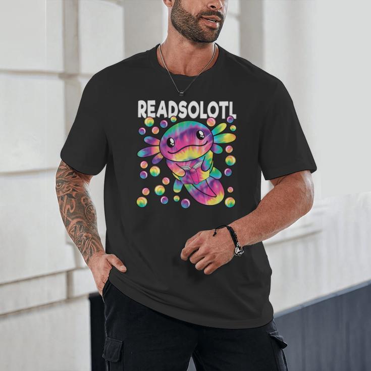 Readsolotl Cute Axolotl Book Lover Reading Women Girls Unisex T-Shirt Readsolotl Cute Axolotl Book Lover Reading Women Girls Unisex T-Shirt