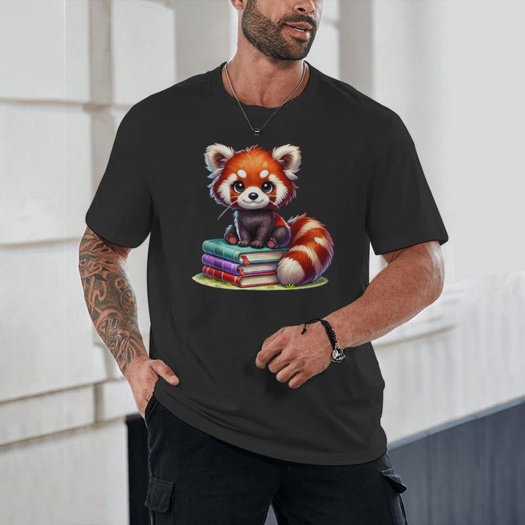 Red Panda Books Lover Reading Bookworm Unisex T-Shirt Red Panda Books Lover Reading Bookworm Unisex T-Shirt