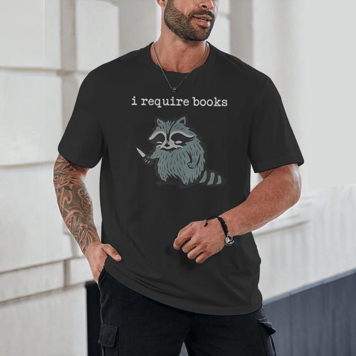 i Require Books Raccoon Unisex T-Shirt