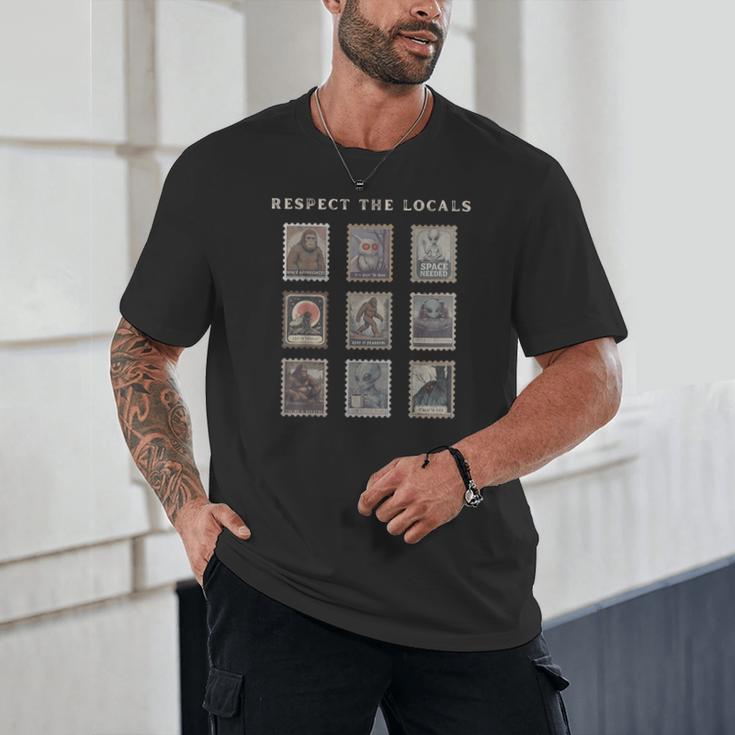 Respect The Locals Cryptid Mothman Hiking Bigfoot Introverts Unisex T-Shirt Respect The Locals Cryptid Mothman Hiking Bigfoot Introverts Unisex T-Shirt