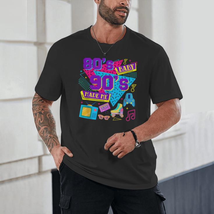 Retro 1980s 80's Baby 1990s 90's Made Me Nostalgia Birthday Unisex T-Shirt Retro 1980s 80's Baby 1990s 90's Made Me Nostalgia Birthday Unisex T-Shirt
