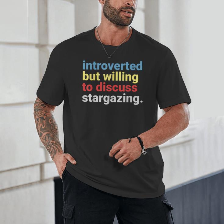 Retro Introverted But Willing Stargazing Lover Unisex T-Shirt