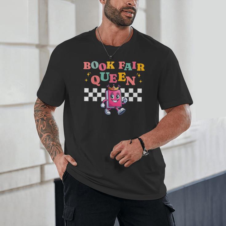 Retro Library Book Fair Queen School Reading Girls Women's Unisex T-Shirt