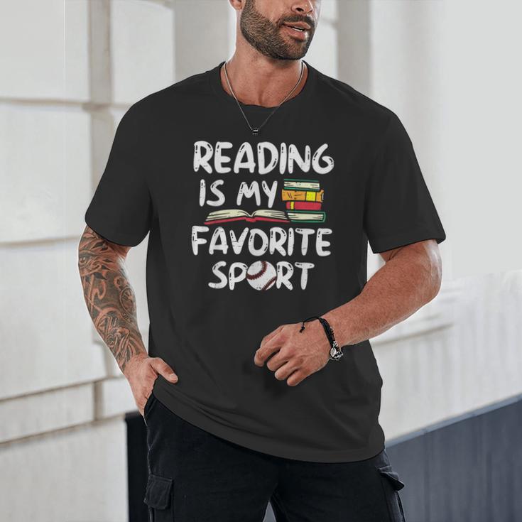 Retro Reading Is My Favorite Sport Baseball World Book Day Unisex T-Shirt