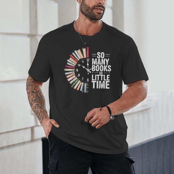 Retro So Many Books Little Time Book Clock Reading Unisex T-Shirt Retro So Many Books Little Time Book Clock Reading Unisex T-Shirt