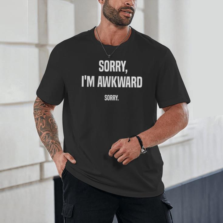 Retro Sorry I'm Awkward Sorry Introvert Awkward Unisex T-Shirt Retro Sorry I'm Awkward Sorry Introvert Awkward Unisex T-Shirt