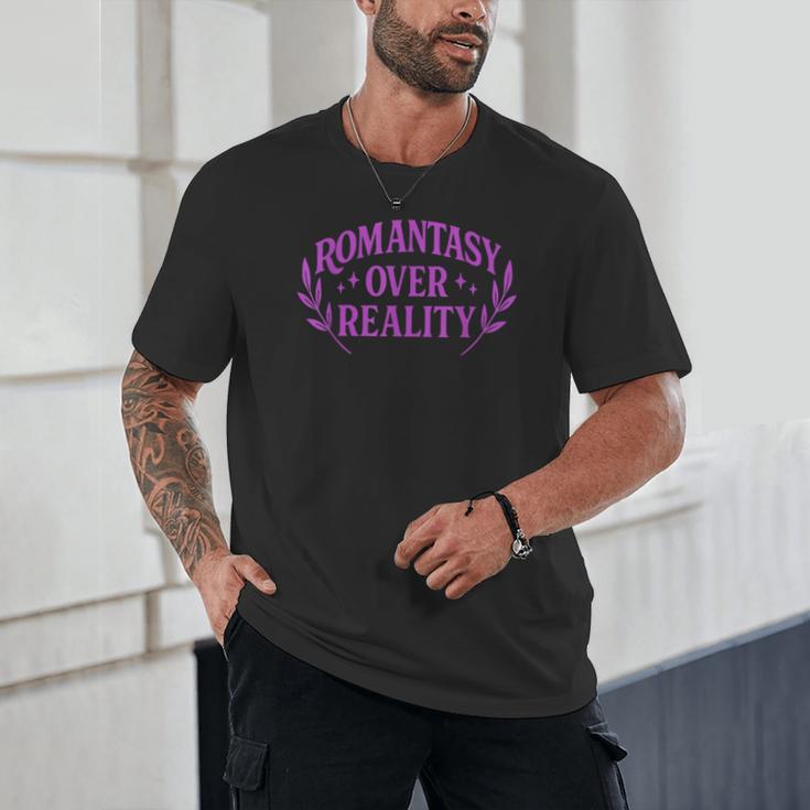 Romantasy Book Reader Aesthetic With Fantasy Feels Unisex T-Shirt
