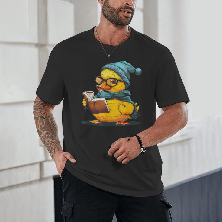 Rubber Duck Reading Book Rubber Duckie Reader Coffee Lover Unisex T-Shirt Rubber Duck Reading Book Rubber Duckie Reader Coffee Lover Unisex T-Shirt