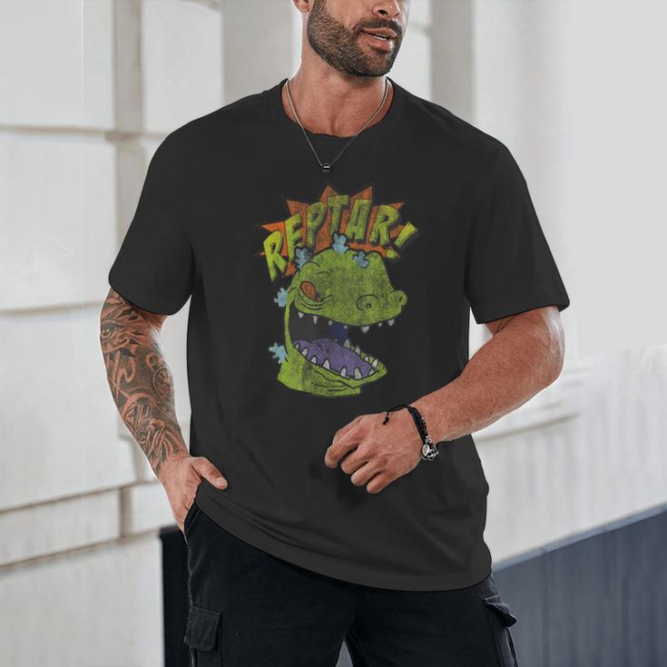 Rugrats Reptar Distressed Comic Book Style Cartoon Unisex T-Shirt