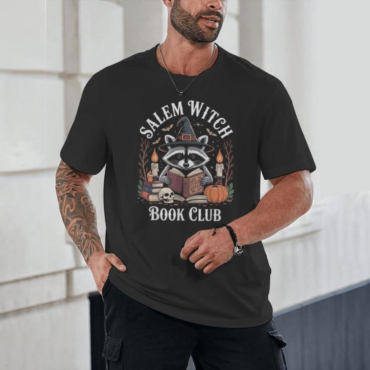 Salem Witch Book Club Raccoon Halloween Unisex T-Shirt
